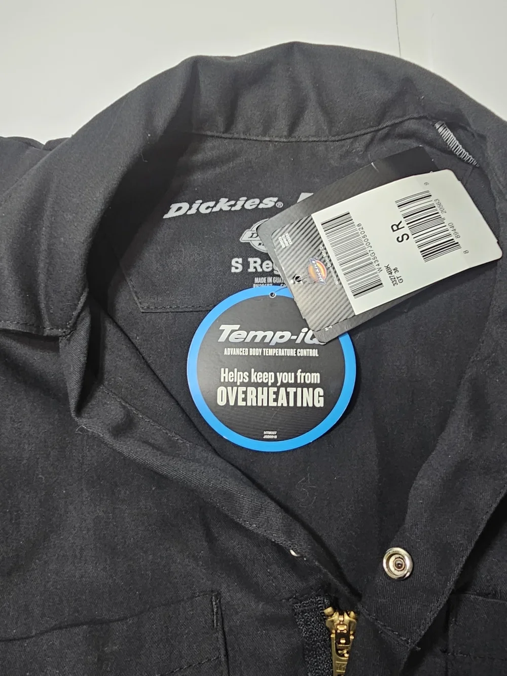 Dickies Navy Short Sleeve Flex Work Coverall Sz S Workwear